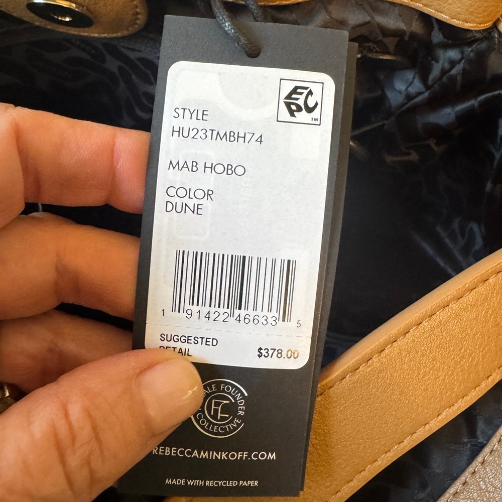 SOLD Tan Leather Shoulder Bag with Slouchy Design - Picture 10 of 10